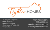 Tighten Homes Business Card